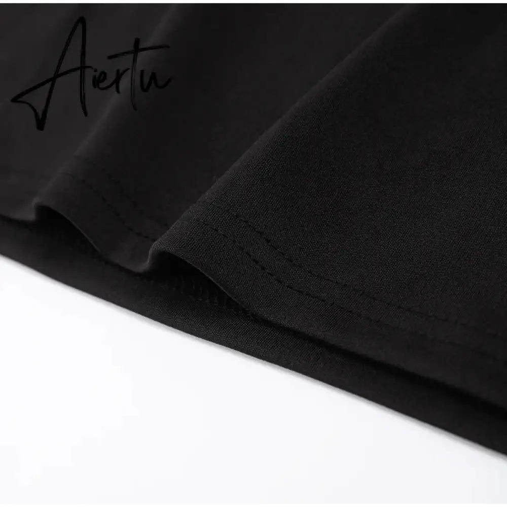 Ladies Elegant Deep V Long Sleeve Mini Dress Women Fashion Solid Color High Waist Slim Dresses Female Nightclub Party Vestidos Aiertu