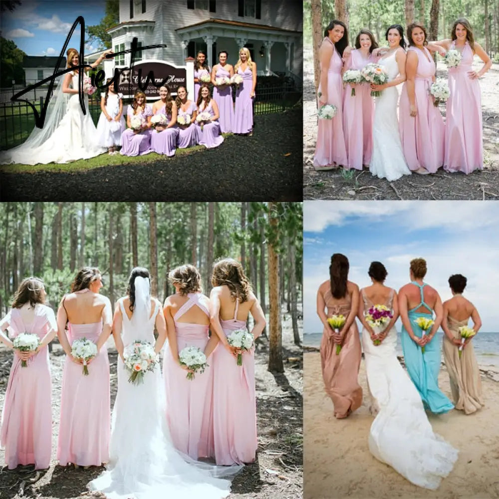 Ladies Sexy Women Maxi Club Dress Bandage Long Party Multiway Swing Dress Convertible Infinity Robe Bridesmaids Boho Women Dress Aiertu