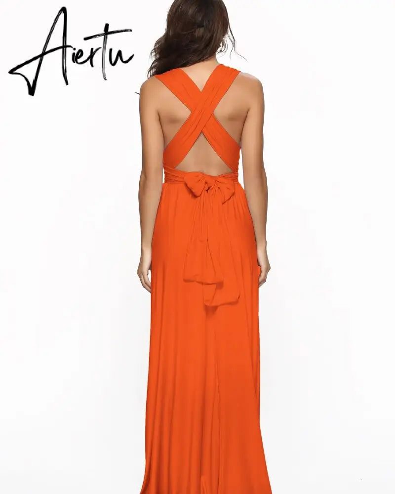 Ladies Sexy Women Maxi Club Dress Bandage Long Party Multiway Swing Dress Convertible Infinity Robe Bridesmaids Boho Women Dress Aiertu