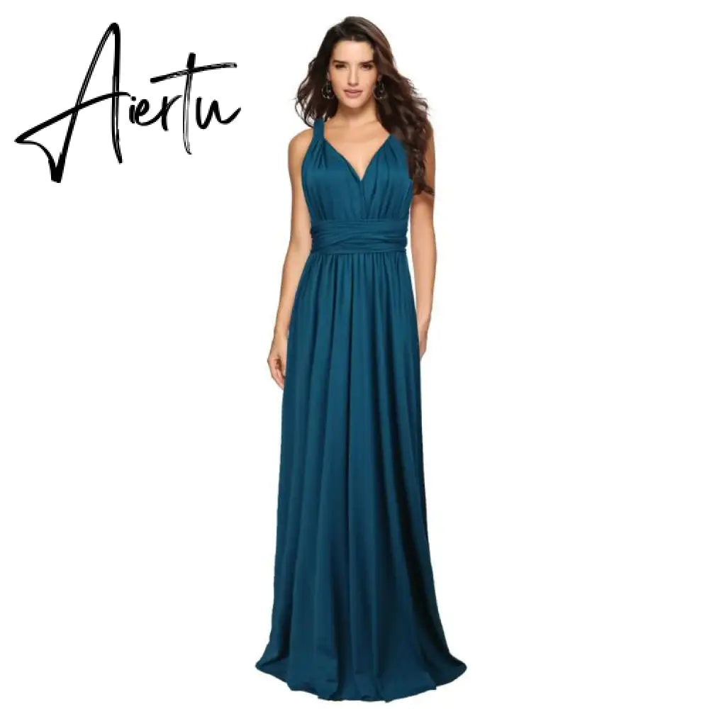 Ladies Sexy Women Maxi Club Dress Bandage Long Party Multiway Swing Dress Convertible Infinity Robe Bridesmaids Boho Women Dress Aiertu