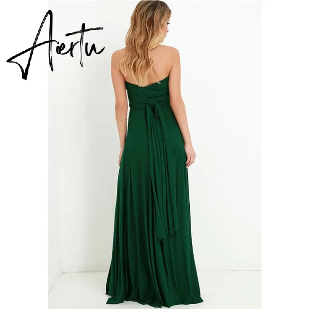 Ladies Sexy Women Maxi Club Dress Bandage Long Party Multiway Swing Dress Convertible Infinity Robe Bridesmaids Boho Women Dress Aiertu