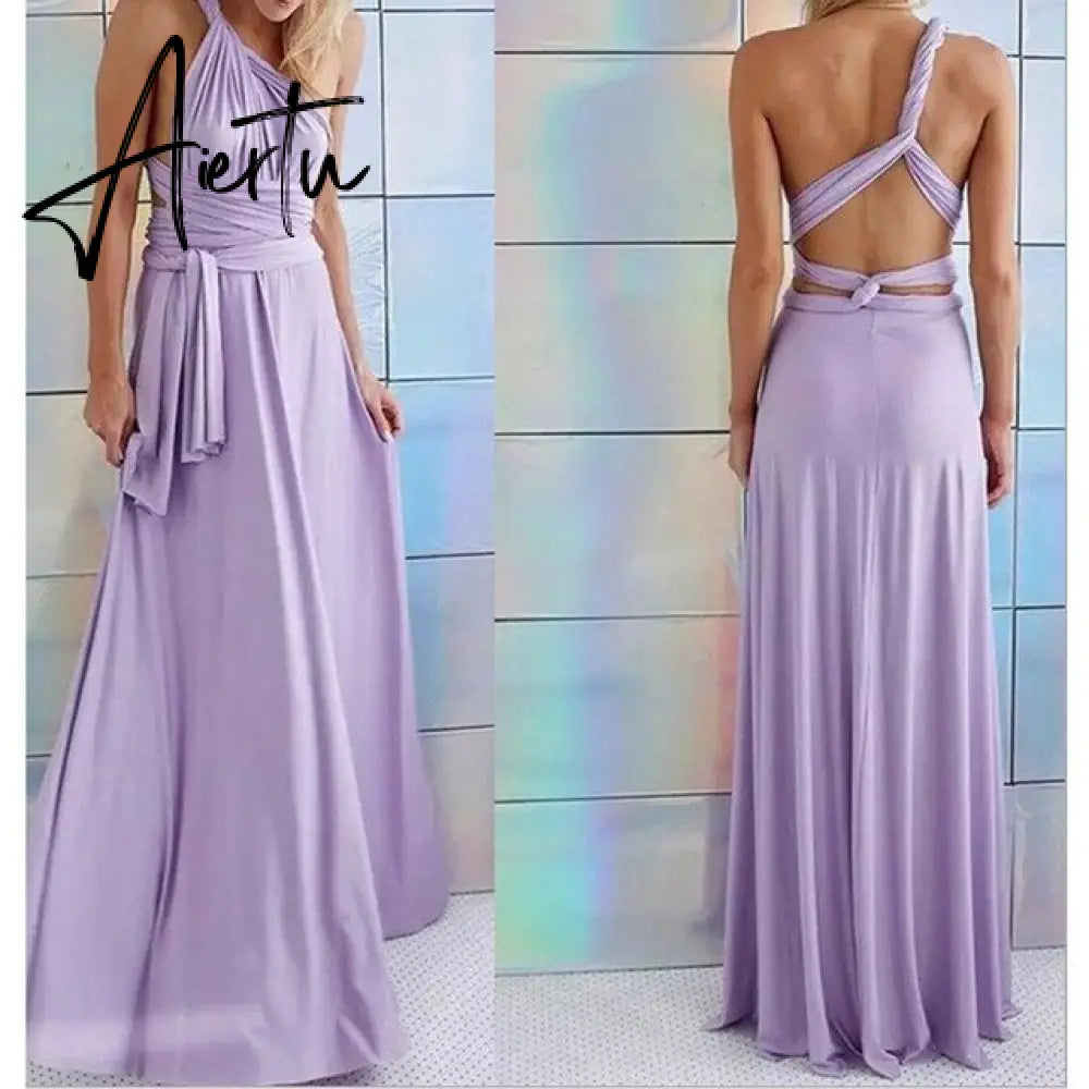 Ladies Sexy Women Maxi Club Dress Bandage Long Party Multiway Swing Dress Convertible Infinity Robe Bridesmaids Boho Women Dress Aiertu