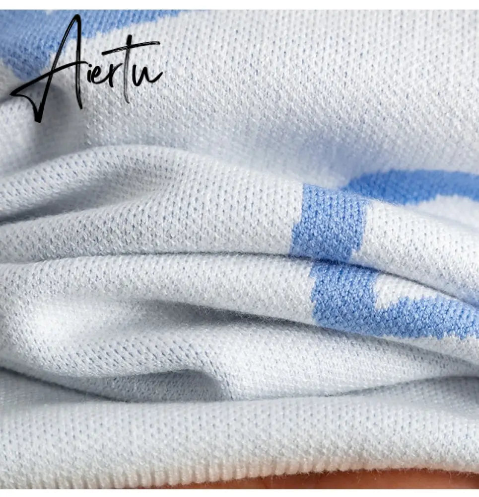 Loose Heart Contrast Color Sweater Oversize Women Autumn Winter Knitted Pullovers Oversized Sweaters For Women Aiertu