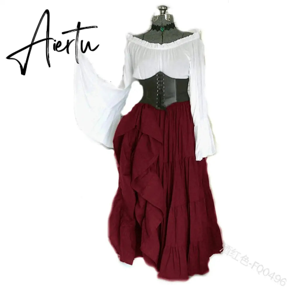 Masquerade Victorian Gothic Queen Evening Dress Medieval Renaissance Elf Princess Lolita Party Women Dance Retro Cosplay Costume Aiertu