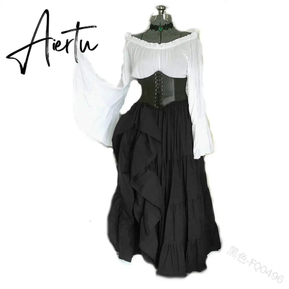 Masquerade Victorian Gothic Queen Evening Dress Medieval Renaissance Elf Princess Lolita Party Women Dance Retro Cosplay Costume Aiertu