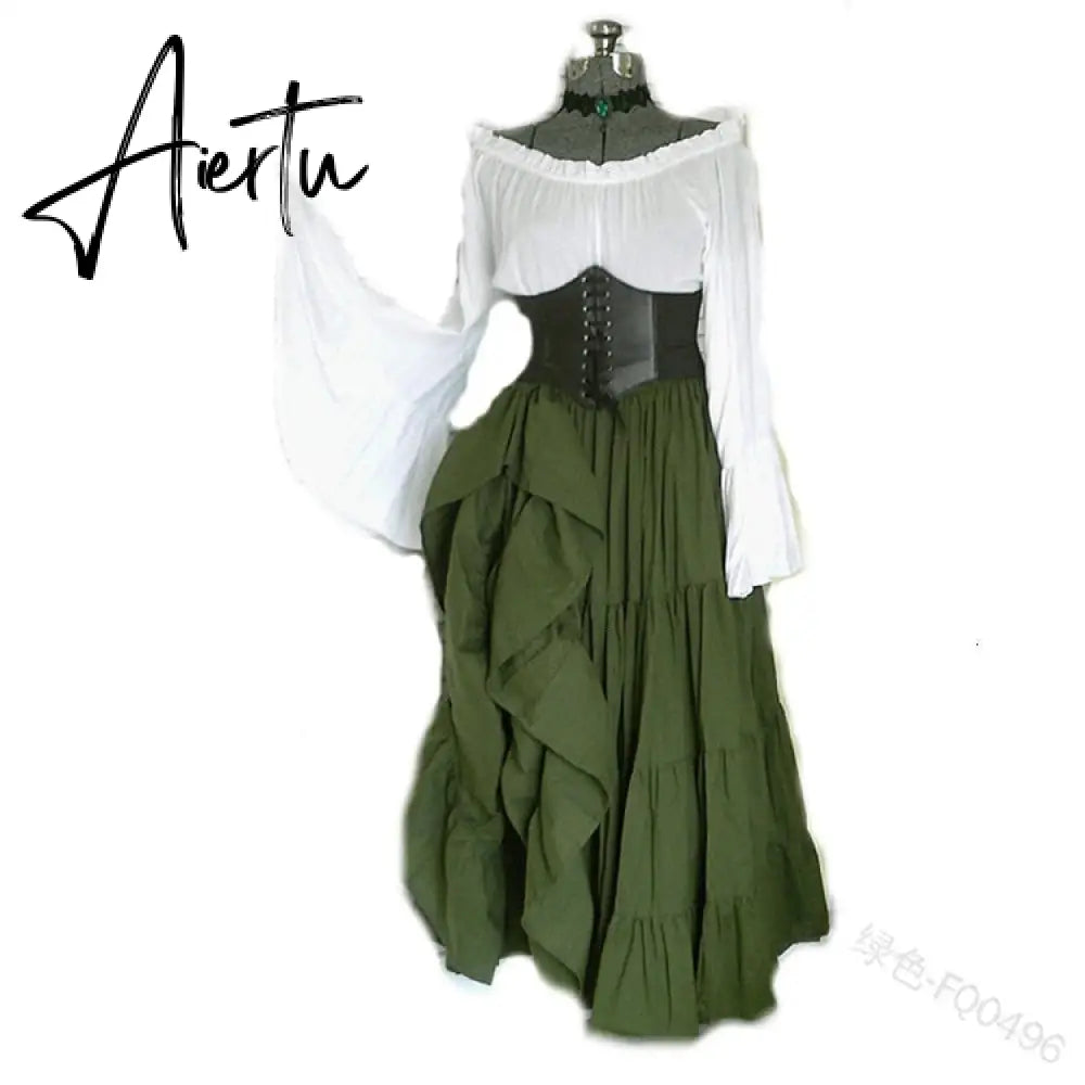 Masquerade Victorian Gothic Queen Evening Dress Medieval Renaissance Elf Princess Lolita Party Women Dance Retro Cosplay Costume Aiertu