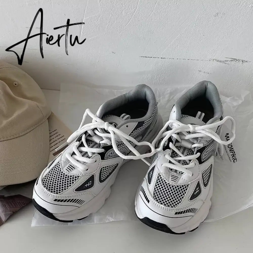 Men Women Sneakers Plus Size 41 42 43 Women's Casual Shoes Fashion Chunky Sneakers Woman Thick Sole Sport Shoes Big Size Shoes Aiertu