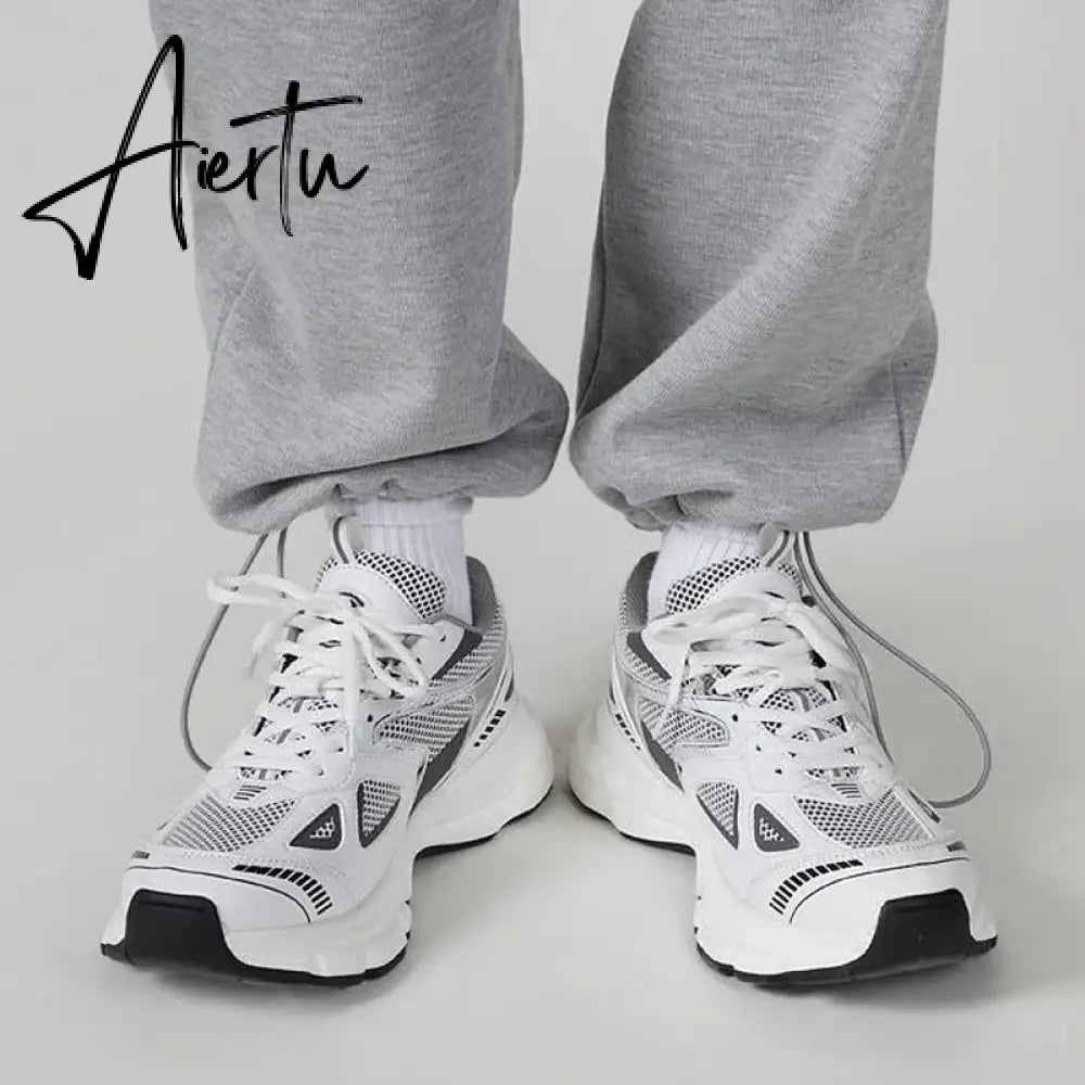 Men Women Sneakers Plus Size 41 42 43 Women's Casual Shoes Fashion Chunky Sneakers Woman Thick Sole Sport Shoes Big Size Shoes Aiertu
