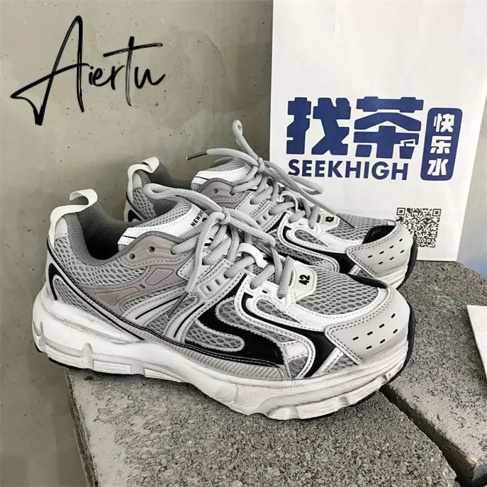 Men Women Sneakers Plus Size 41 42 43 Women's Casual Shoes Fashion Chunky Sneakers Woman Thick Sole Sport Shoes Big Size Shoes Aiertu
