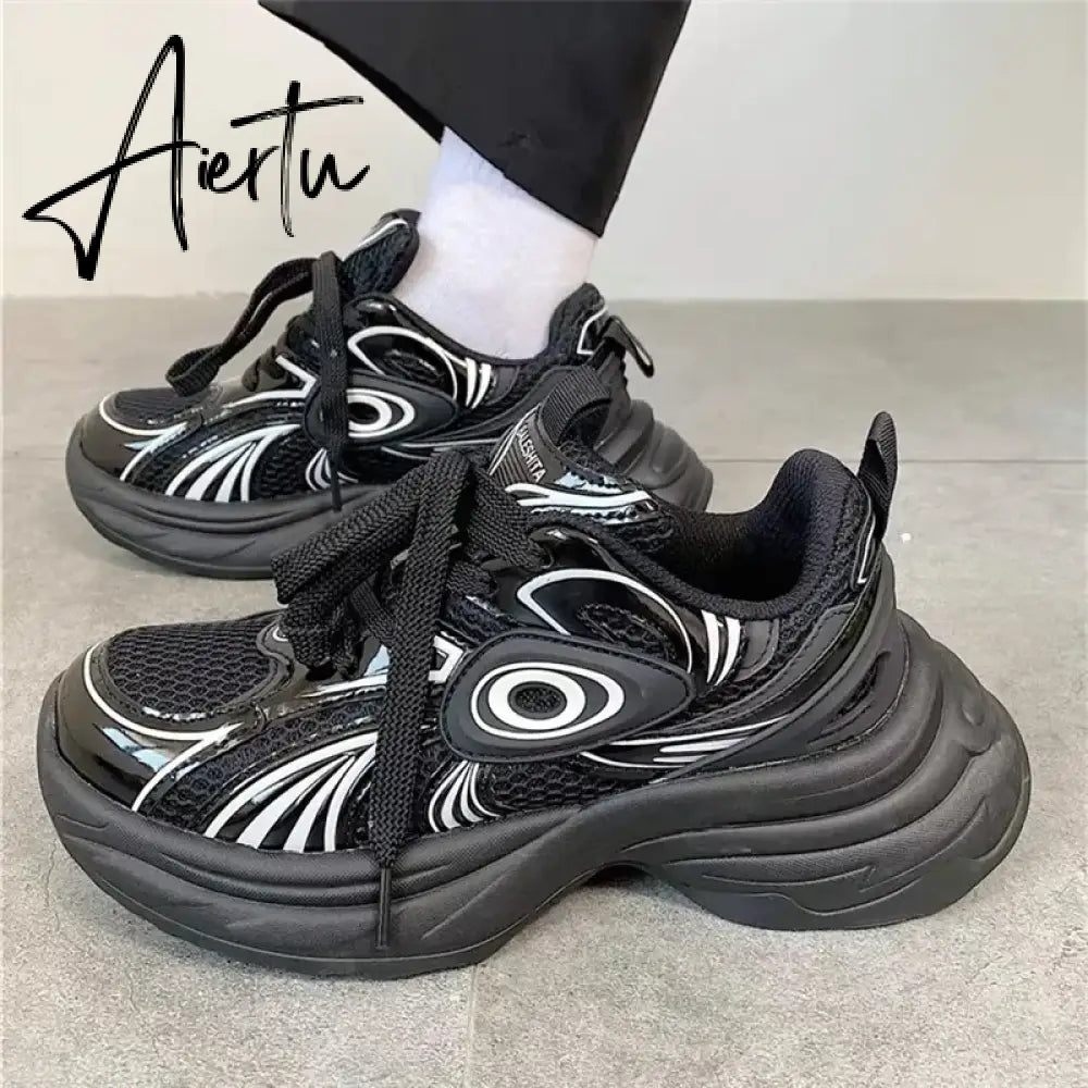 Men Women Sneakers Plus Size 41 42 43 Women's Casual Shoes Fashion Chunky Sneakers Woman Thick Sole Sport Shoes Big Size Shoes Aiertu