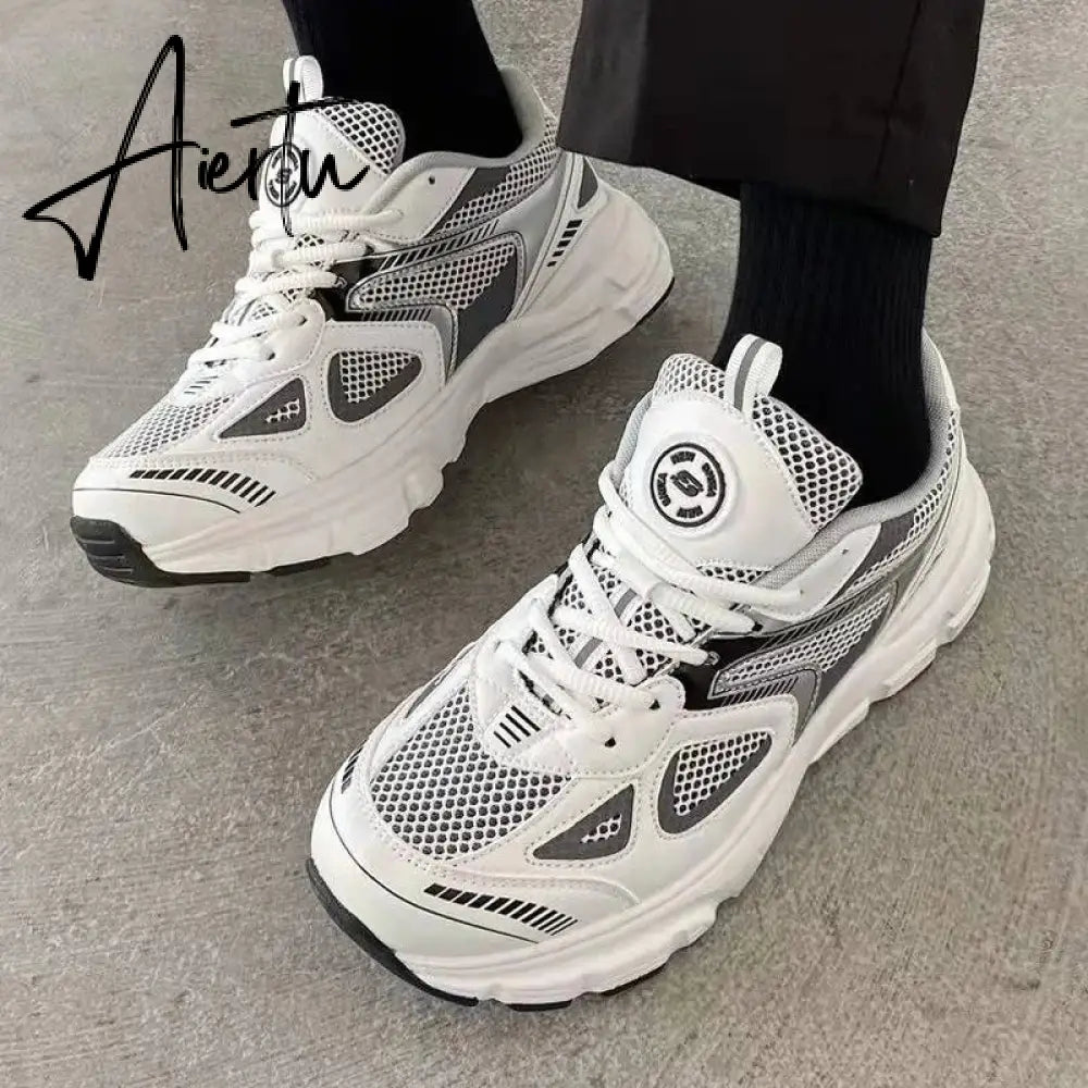 Men Women Sneakers Plus Size 41 42 43 Women's Casual Shoes Fashion Chunky Sneakers Woman Thick Sole Sport Shoes Big Size Shoes Aiertu