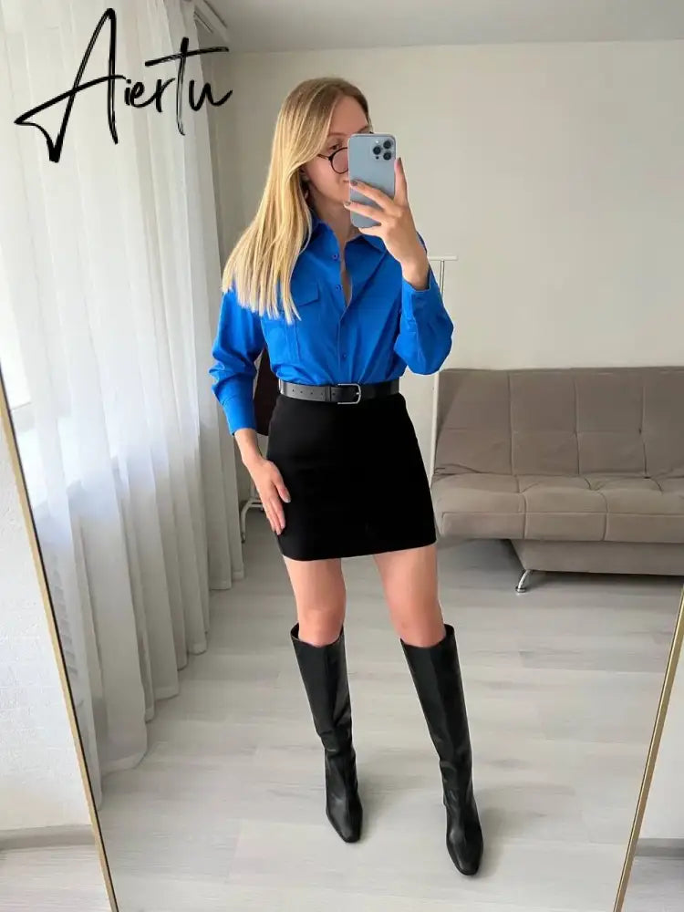 Meotina Women Genuine Leather Knee High Boots Square Toe Chunky High Heels Zipper Long Boots Lady Fashion Shoes Autumn Winter 43 Aiertu