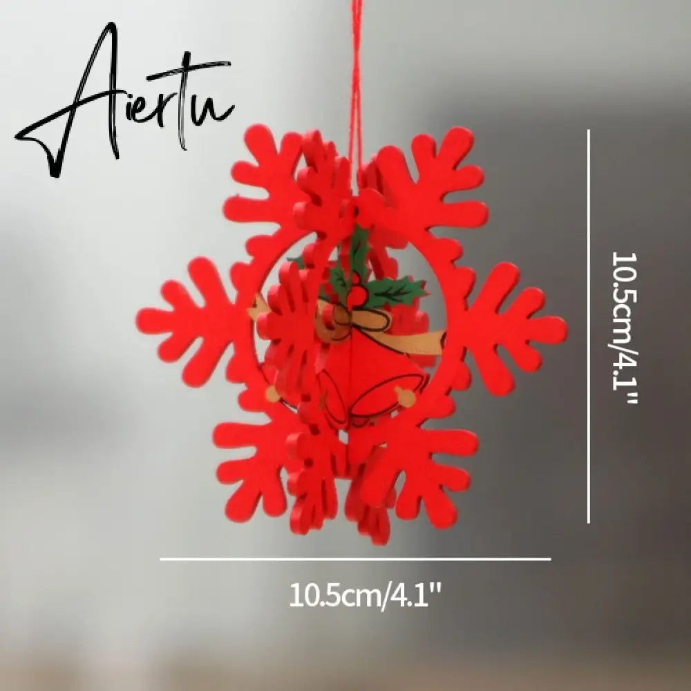 Merry Christmas Hanging Pendants Wooden Christmas Ornaments Decorations for Home Xmas Tree Home Decor New Year Navidad Aiertu