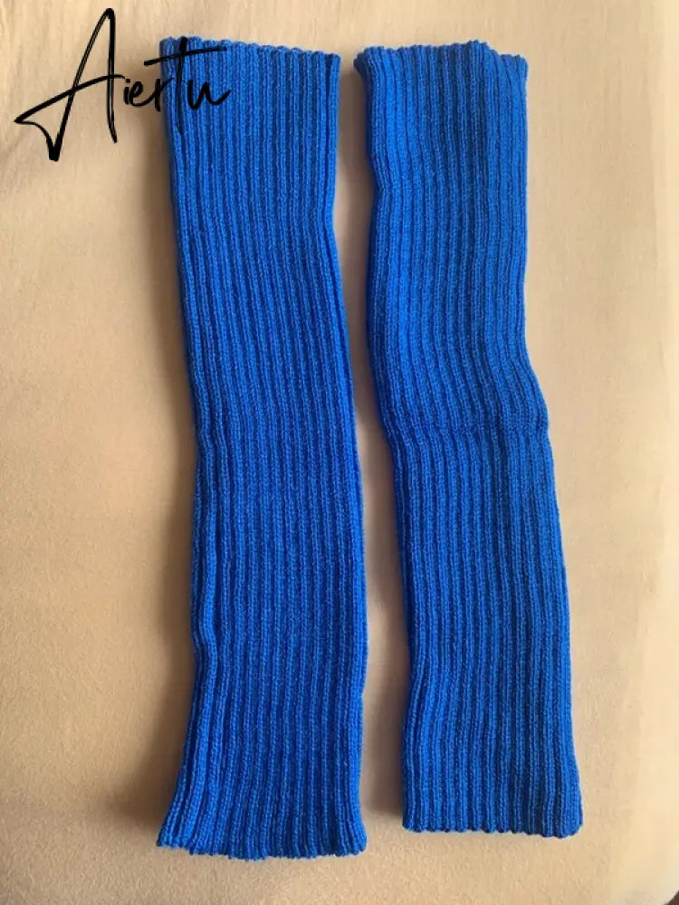 New Japanese Lolita Sweet Girl Leg Warmer Knit Socks Wool Ball Knitted Foot Cover Cosplay Women Autumn Winter  Heap Heap Socks Aiertu