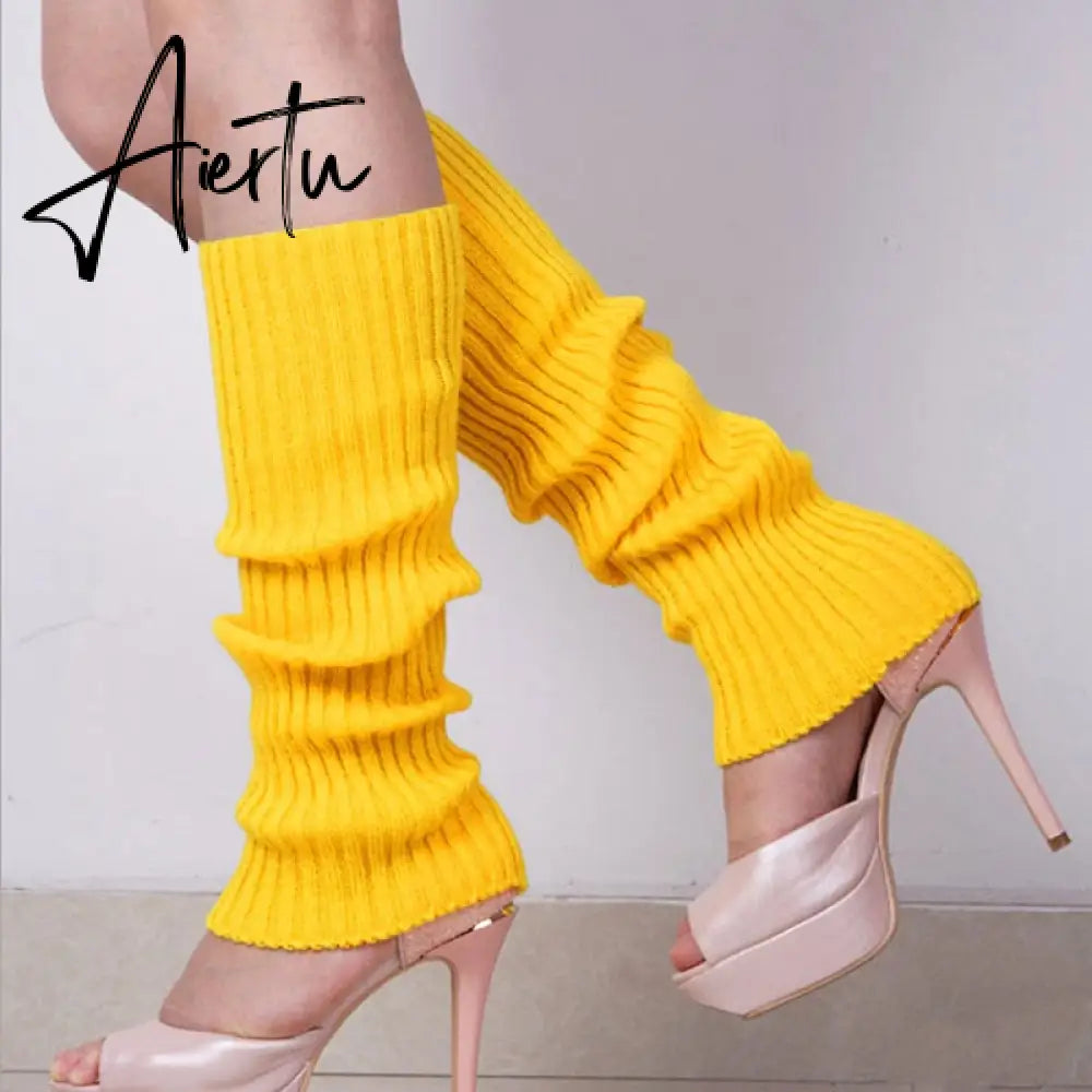 New Japanese Lolita Sweet Girl Leg Warmer Knit Socks Wool Ball Knitted Foot Cover Cosplay Women Autumn Winter  Heap Heap Socks Aiertu
