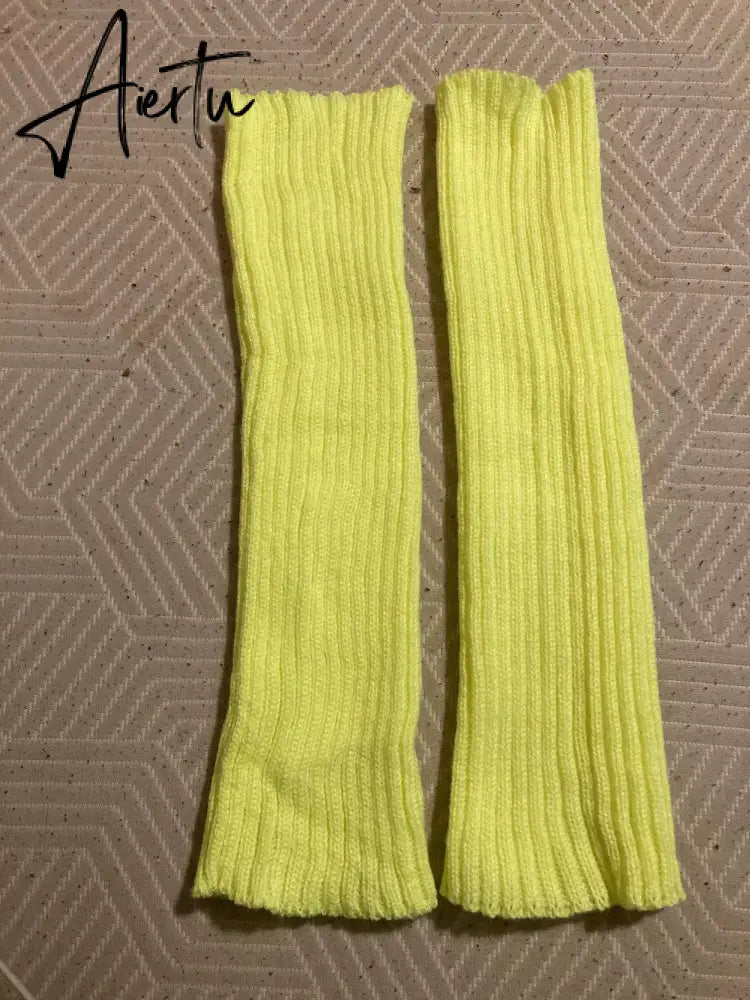 New Japanese Lolita Sweet Girl Leg Warmer Knit Socks Wool Ball Knitted Foot Cover Cosplay Women Autumn Winter  Heap Heap Socks Aiertu