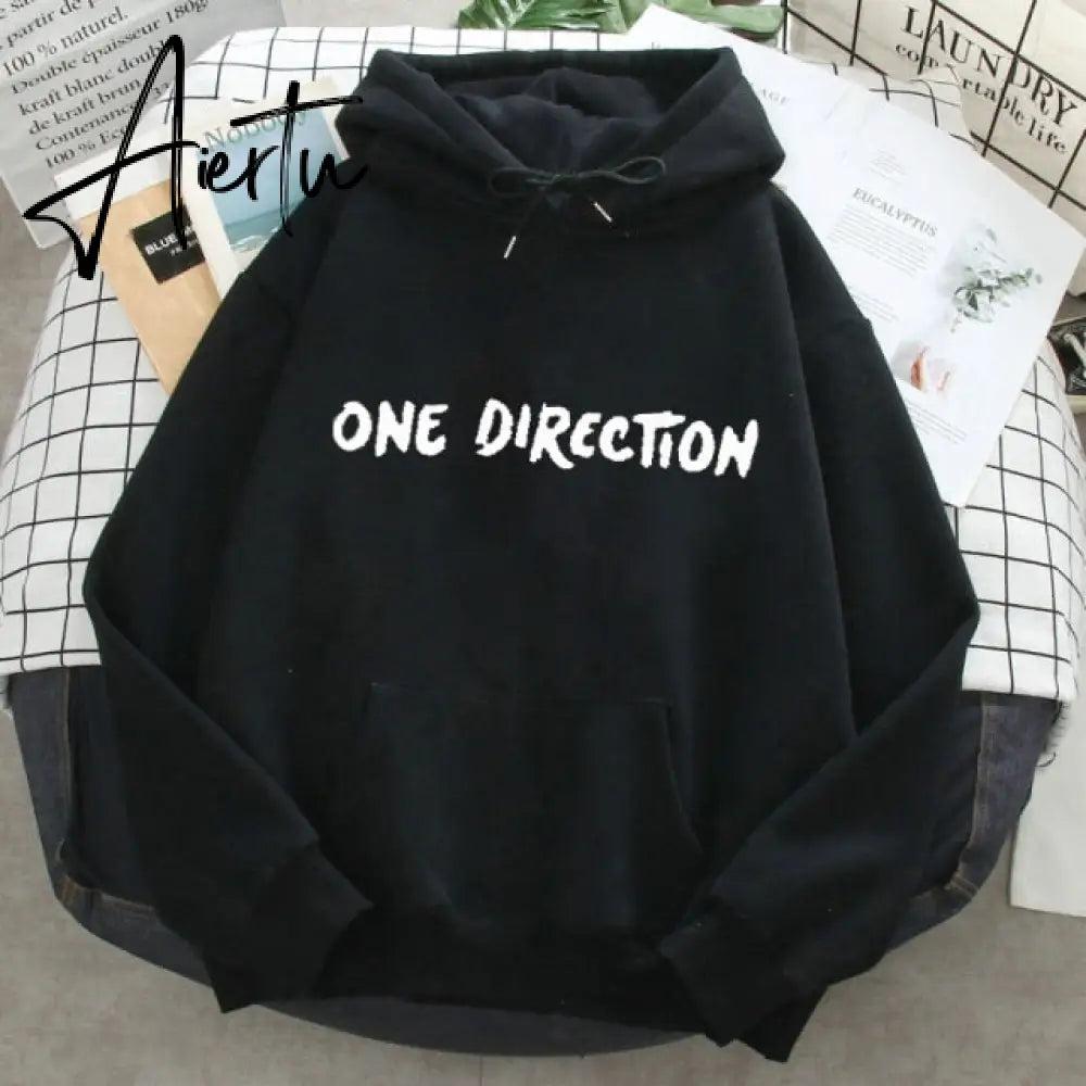 New letter Graphic One Direction Merch Harajuku Aesthetic Women Pullover Hoodie Sweatshirt Streetwear Clothes Aiertu