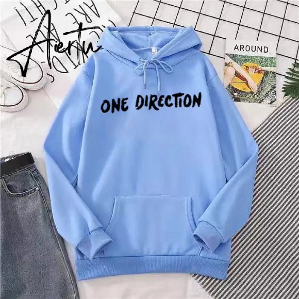 New letter Graphic One Direction Merch Harajuku Aesthetic Women Pullover Hoodie Sweatshirt Streetwear Clothes Aiertu
