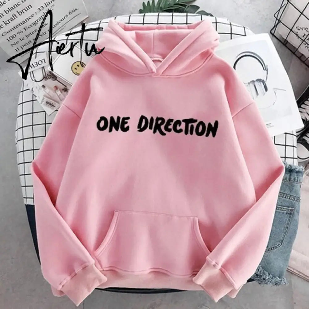 New letter Graphic One Direction Merch Harajuku Aesthetic Women Pullover Hoodie Sweatshirt Streetwear Clothes Aiertu