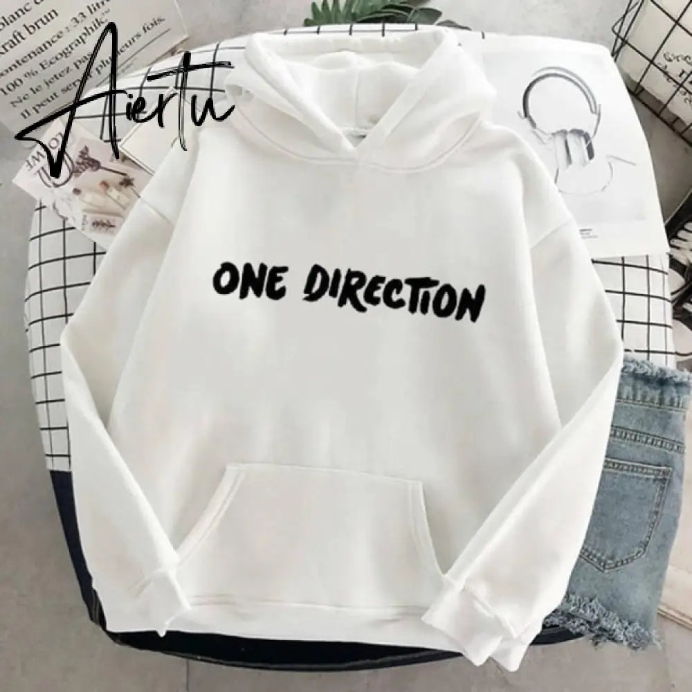 New letter Graphic One Direction Merch Harajuku Aesthetic Women Pullover Hoodie Sweatshirt Streetwear Clothes Aiertu