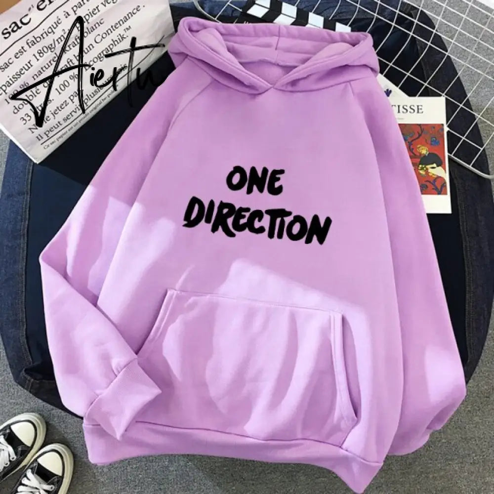 New letter Graphic One Direction Merch Harajuku Aesthetic Women Pullover Hoodie Sweatshirt Streetwear Clothes Aiertu