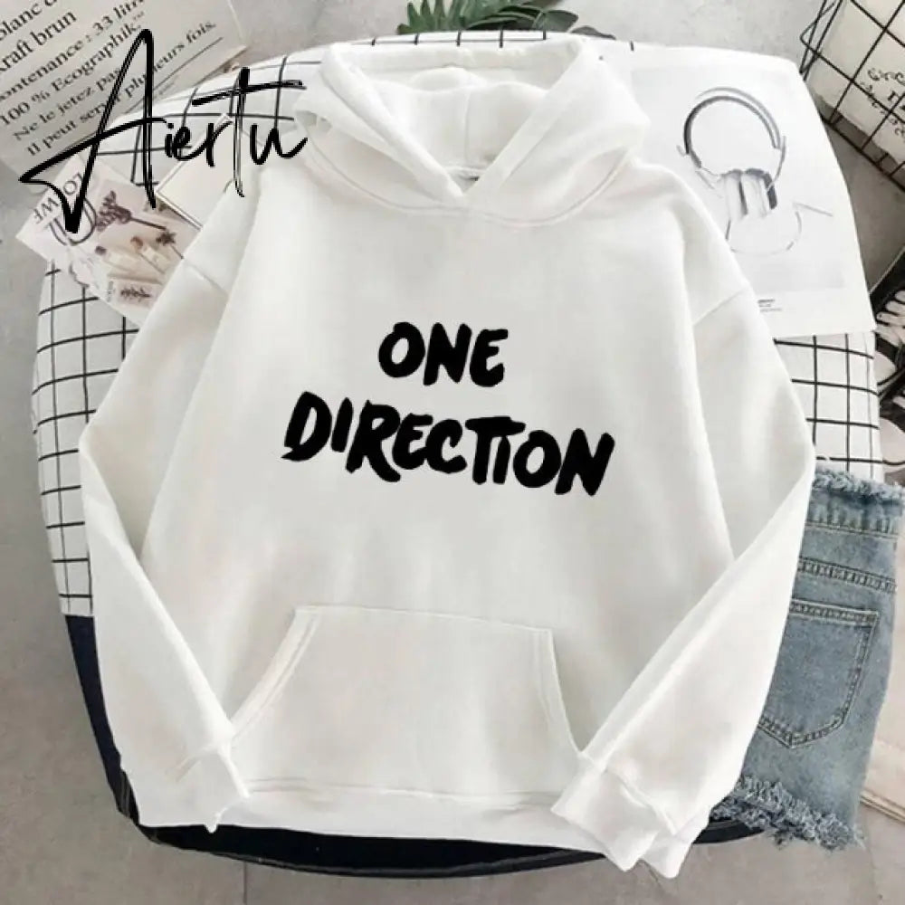 New letter Graphic One Direction Merch Harajuku Aesthetic Women Pullover Hoodie Sweatshirt Streetwear Clothes Aiertu