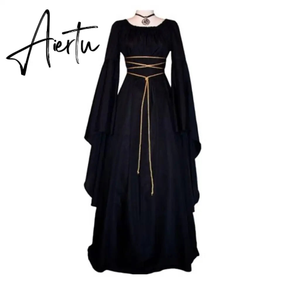 New Medieval Witch Dress for Women Halloween Carnival Party Cosplay Performance Clothing Middle Ages Vampire Bride Costumes Aiertu