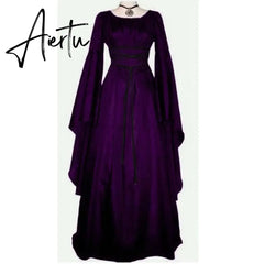 New Medieval Witch Dress for Women Halloween Carnival Party Cosplay Performance Clothing Middle Ages Vampire Bride Costumes Aiertu