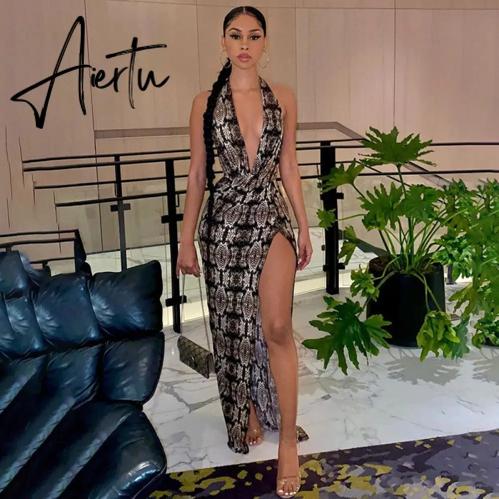New Satin Silk Sexy Long Sleeve Party Dresses Women Night Club Soft Dress Autumn Dress V-Neck Solid Split Turn Down Collor M0010 Aiertu