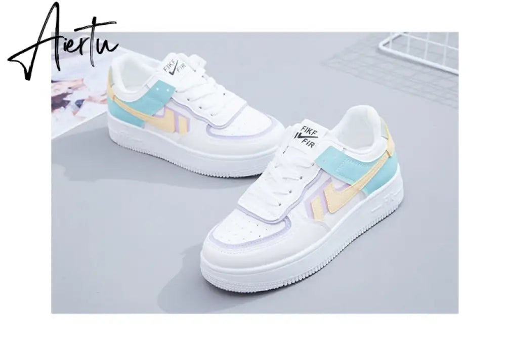 New Spring Women Sneakers White Tennis Women Shoes Canvas Slip on Female Row Shoes Platform Flats Casual Ladies Vulcanize Shoes Aiertu