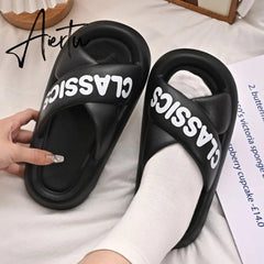 New Women Cross Slipper Soft EVA Thick Bottom Bathroom Slipper Fashion Couple Summer Indoor Home Floor Sandals Slippers Aiertu