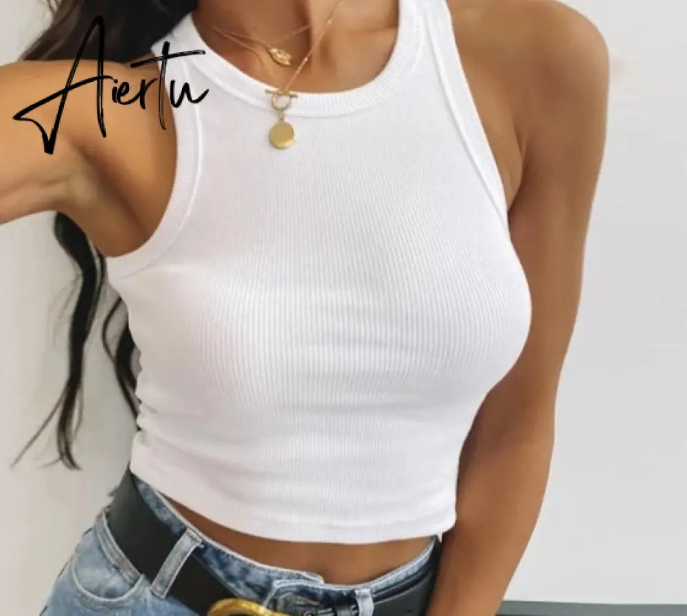 O Neck Long Sleeve Shirt Women Ribbed Sexy Cropped Tops Spring Black Casual Skinny Slim Basic Woman T Shirts White Aiertu