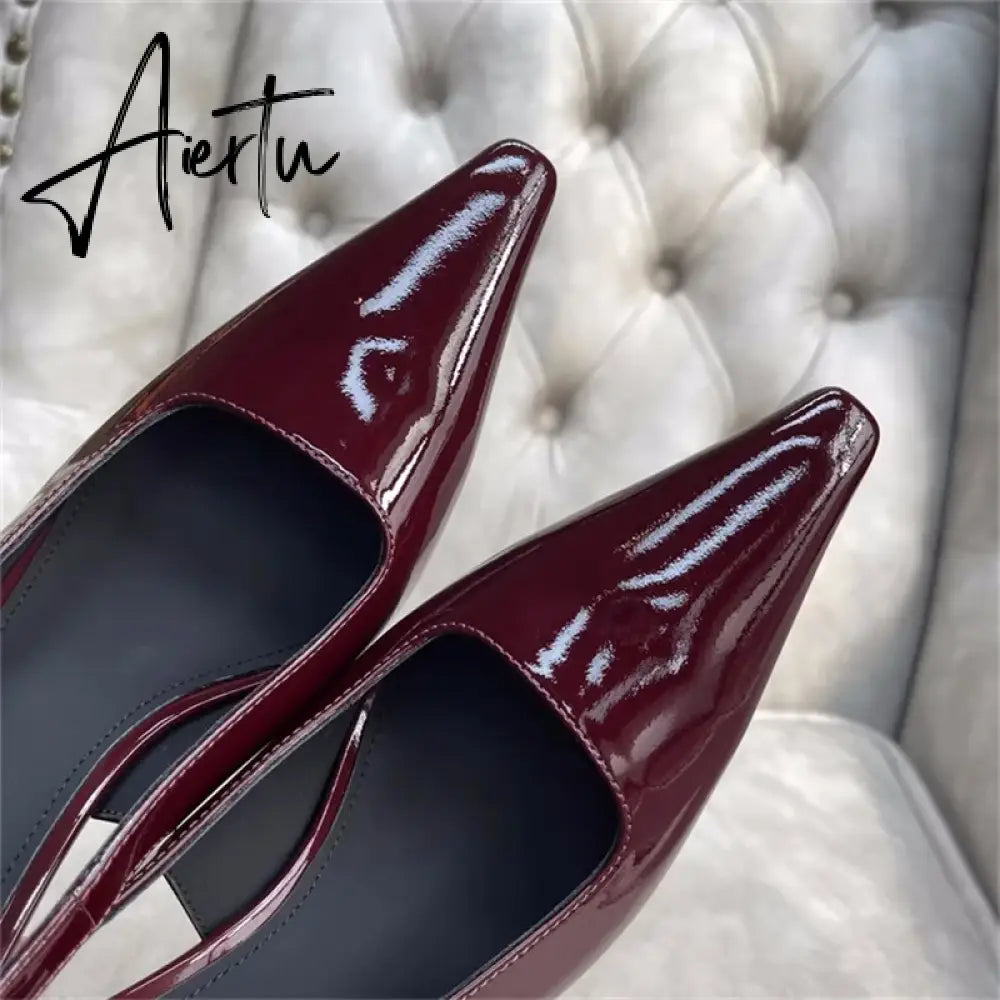 Pointed Thin Heel Sexy Fashion Show High Heel Sandals  New One Line Buckle Strap European American Size 34-43 Women's Shoes Aiertu