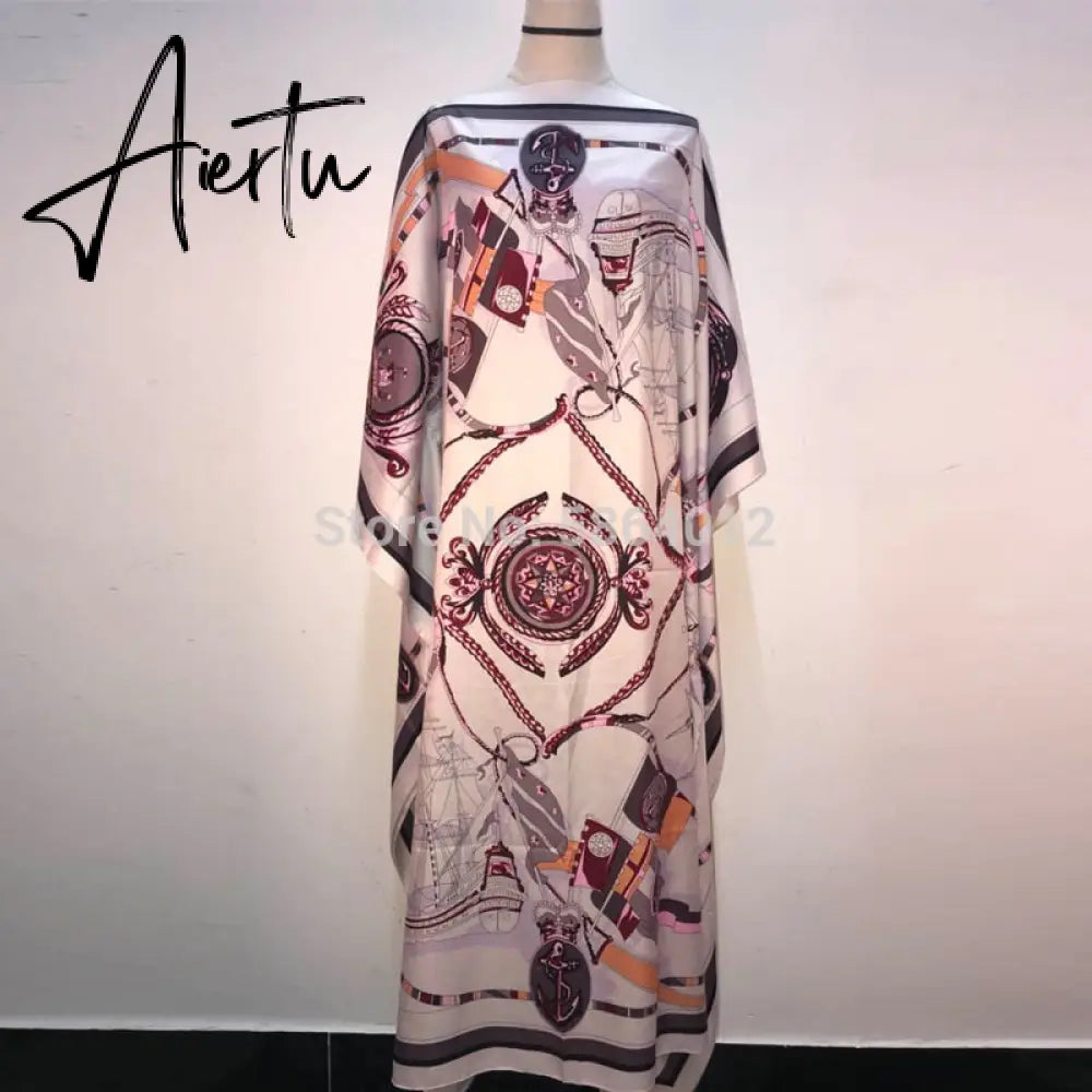 Printed  Dresses For Women  Fashion Design Loose Dress Batwing Maxi Long Femme Vestidos Summer Autumn Party Elegant Dress Aiertu