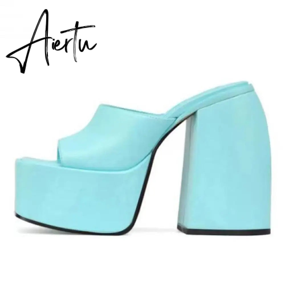 RIBETRINI Sexy Platform Open Toe Thick High Heels women's Sandals Banquet Fashion Elegant Brand Luxury women's Shoes Size 43 Aiertu
