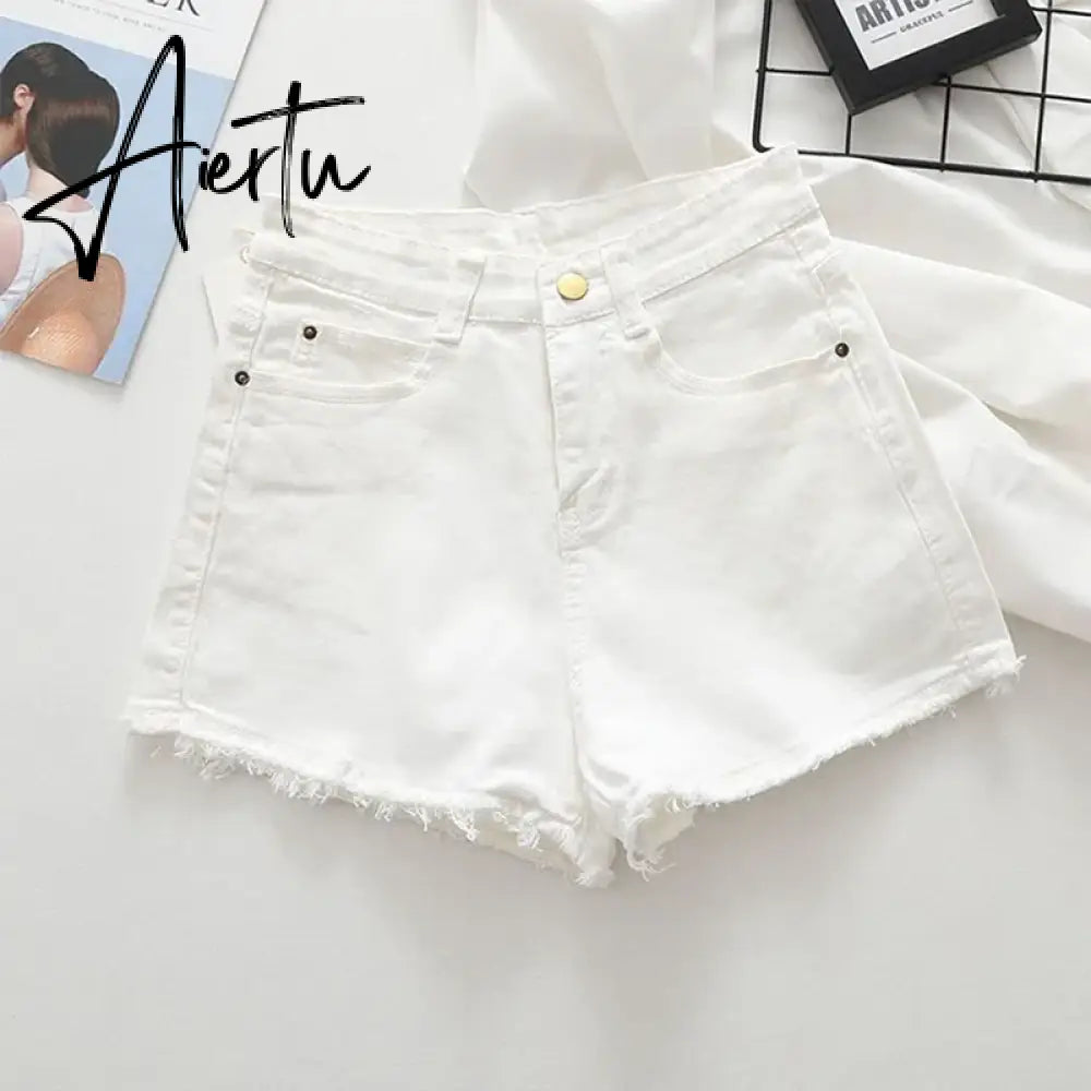 S-5XL Women Denim Shorts Summer Solid Color Casual Short Pants Hotgirls Beach Style Jean Pants Female Aiertu