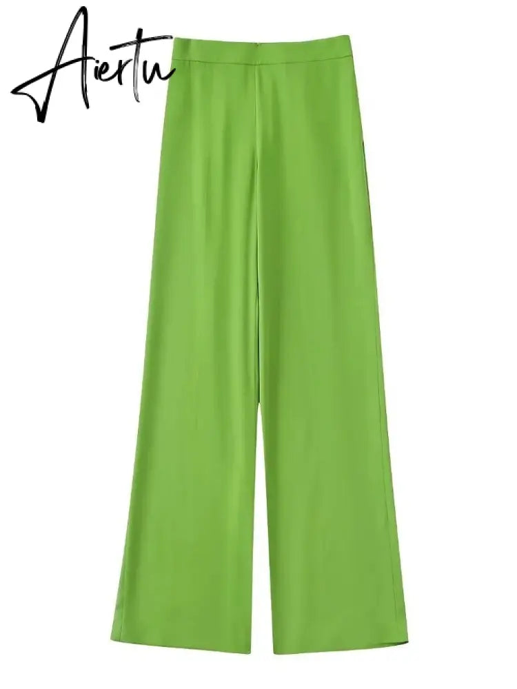 Set Woman 2 Pieces Summer Traf New Fashion With Belt Vest Coat + High Waist Pants Female Two-Piece Sets Womens Outifits Aiertu