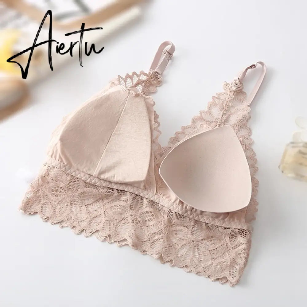 Sexy Lace Underwear French Bra Set Comfortable Women Bras Lingeries Ladies Underwear Suit Aiertu