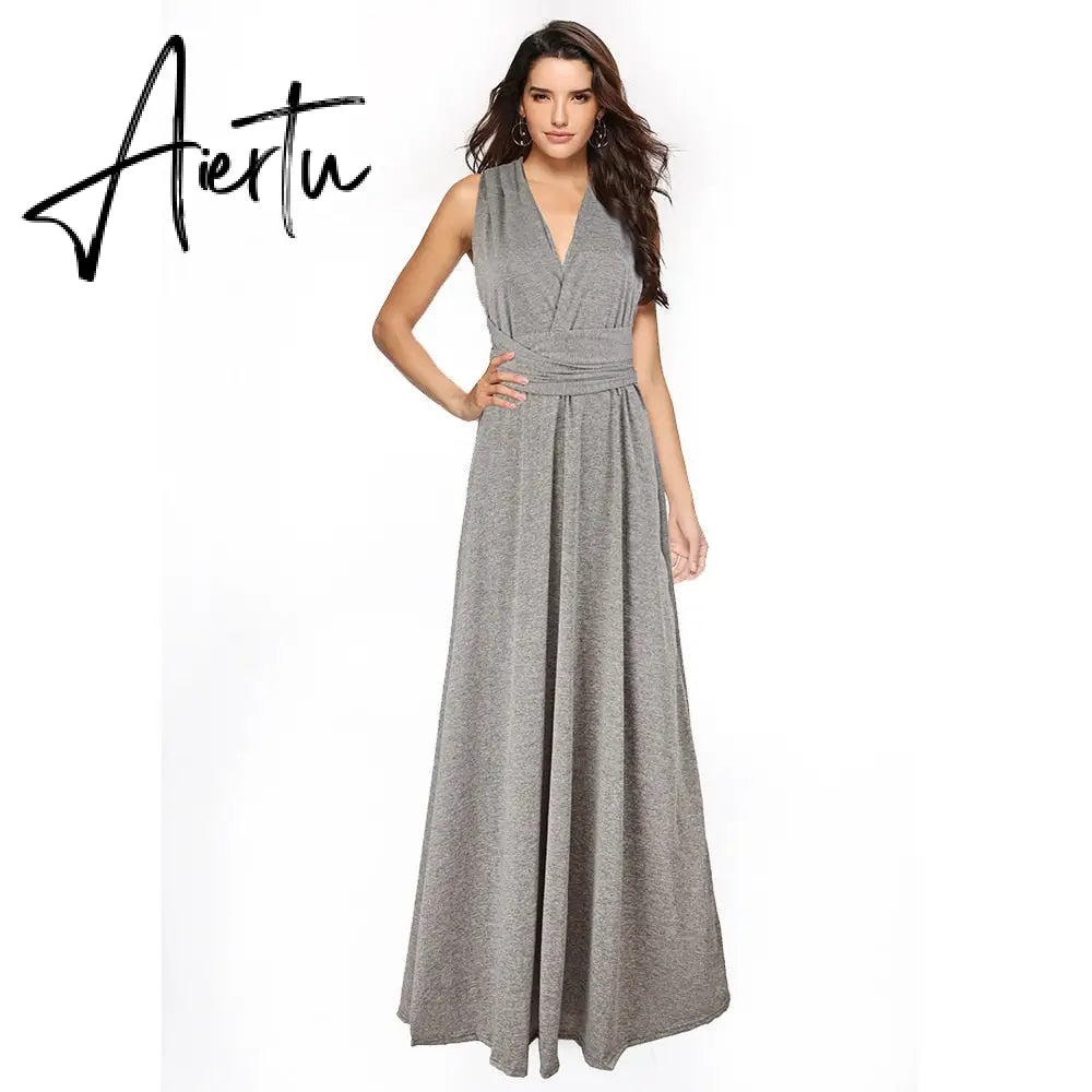 Sexy Women Boho Maxi Club Dress Red Bandage Long Dress Party Multiway Bridesmaids Convertible Infinity Robe Longue Femme Aiertu