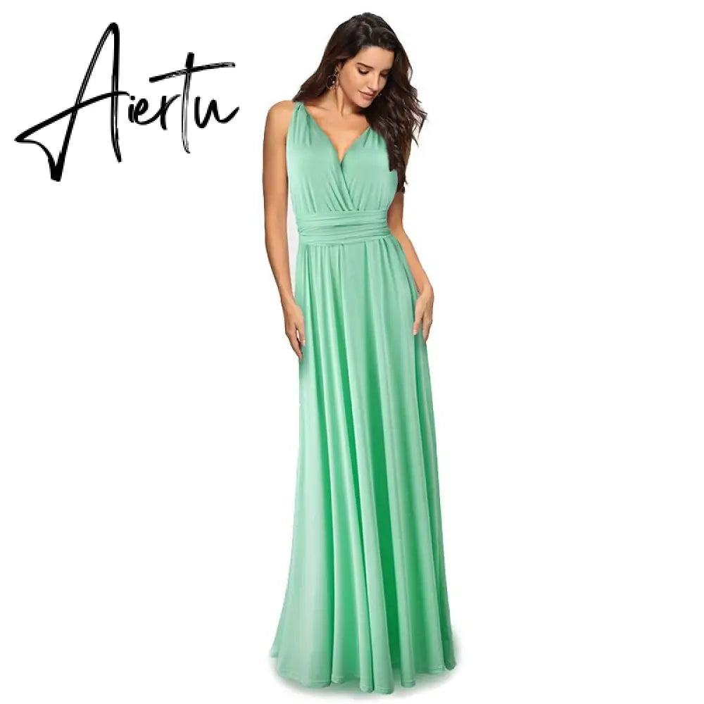 Sexy Women Boho Maxi Club Dress Red Bandage Long Dress Party Multiway Bridesmaids Convertible Infinity Robe Longue Femme Aiertu