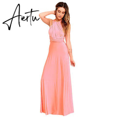 Sexy Women Boho Maxi Club Dress Red Bandage Long Dress Party Multiway Bridesmaids Convertible Infinity Robe Longue Femme Aiertu