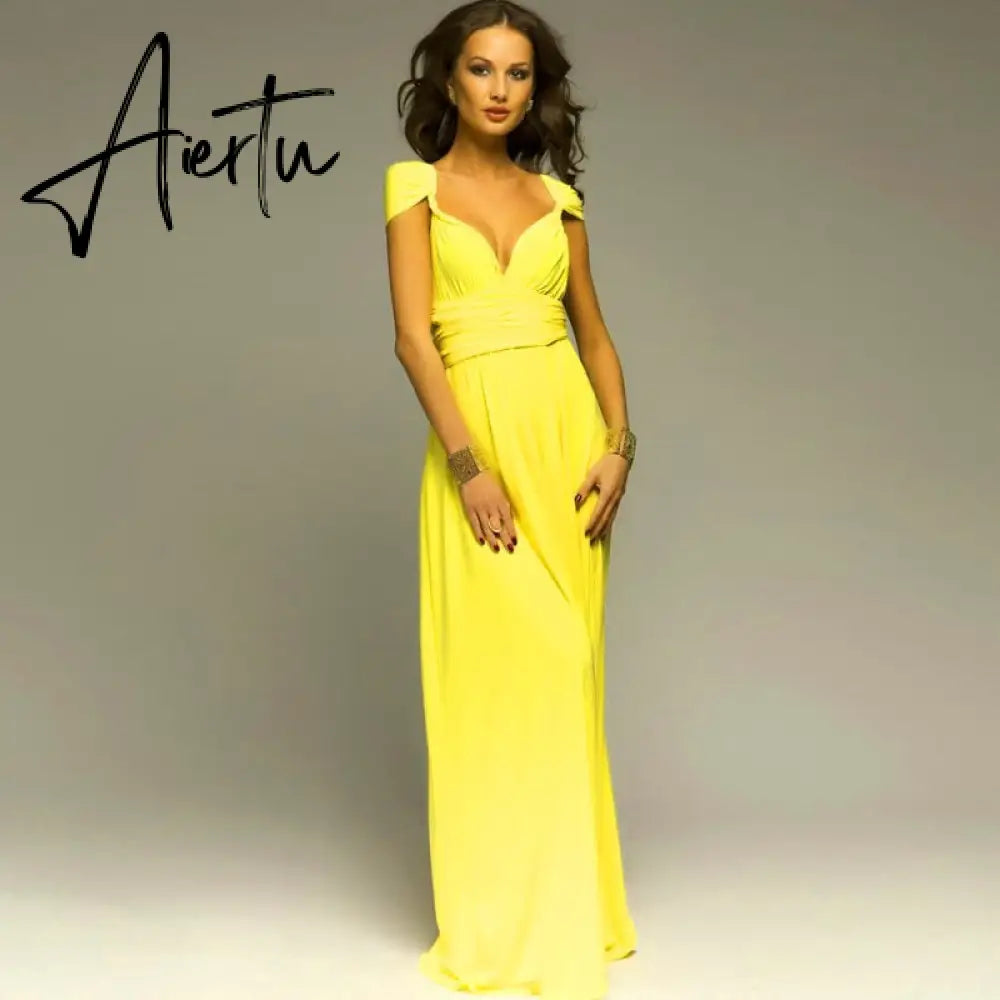 Sexy Women Boho Maxi Club Dress Red Bandage Long Dress Party Multiway Bridesmaids Convertible Infinity Robe Longue Femme Aiertu