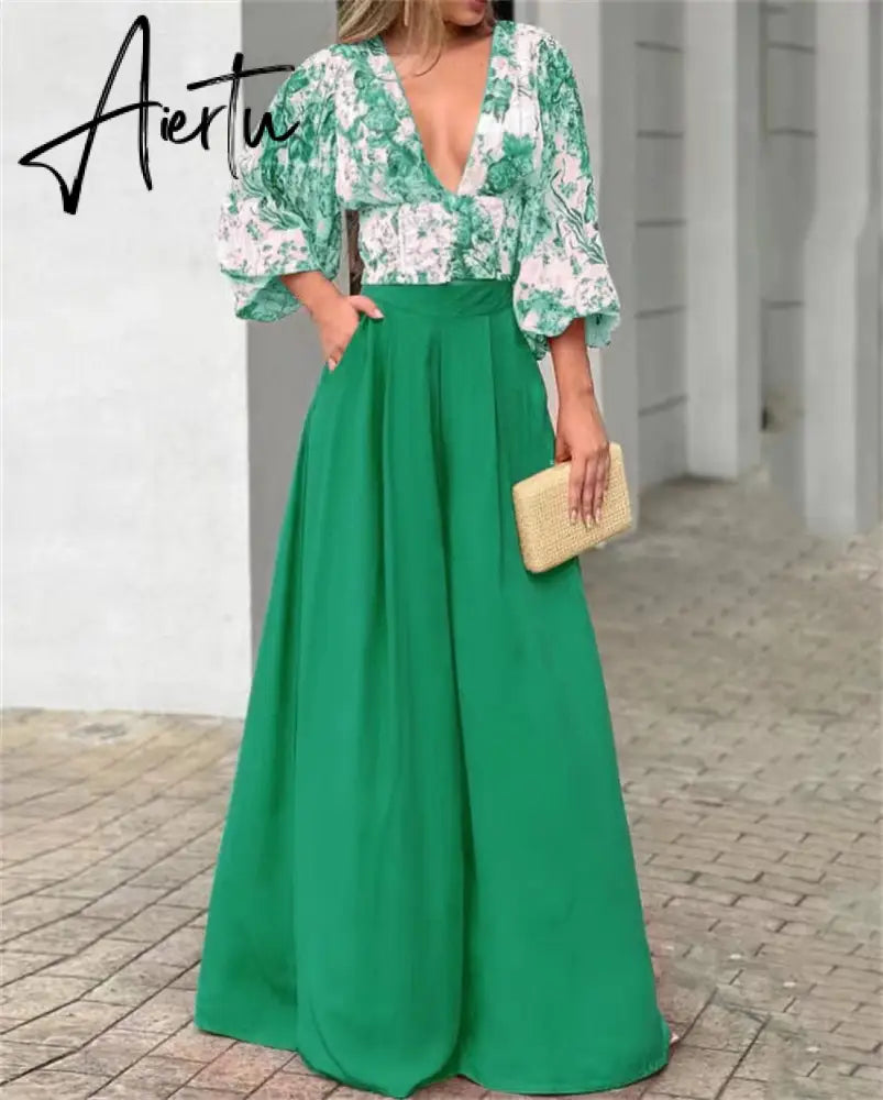 Shirt Long Pants Suits 2 Piece Set Women Long Sleeve Shirt Wide Leg Pants Casual White Spring Summer Outfits  New Aiertu