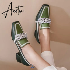 Shoes for Women Heels Slip-On Ladies Pumps Vintage High Heel Shoes Plus Size Zapatos De Mujer Tendencia  Chaussure Femme Aiertu