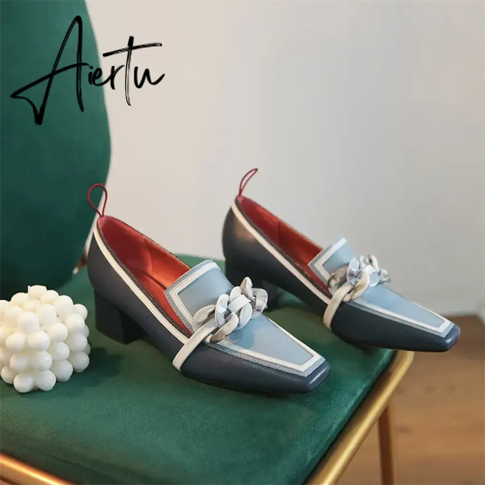 Shoes for Women Heels Slip-On Ladies Pumps Vintage High Heel Shoes Plus Size Zapatos De Mujer Tendencia  Chaussure Femme Aiertu