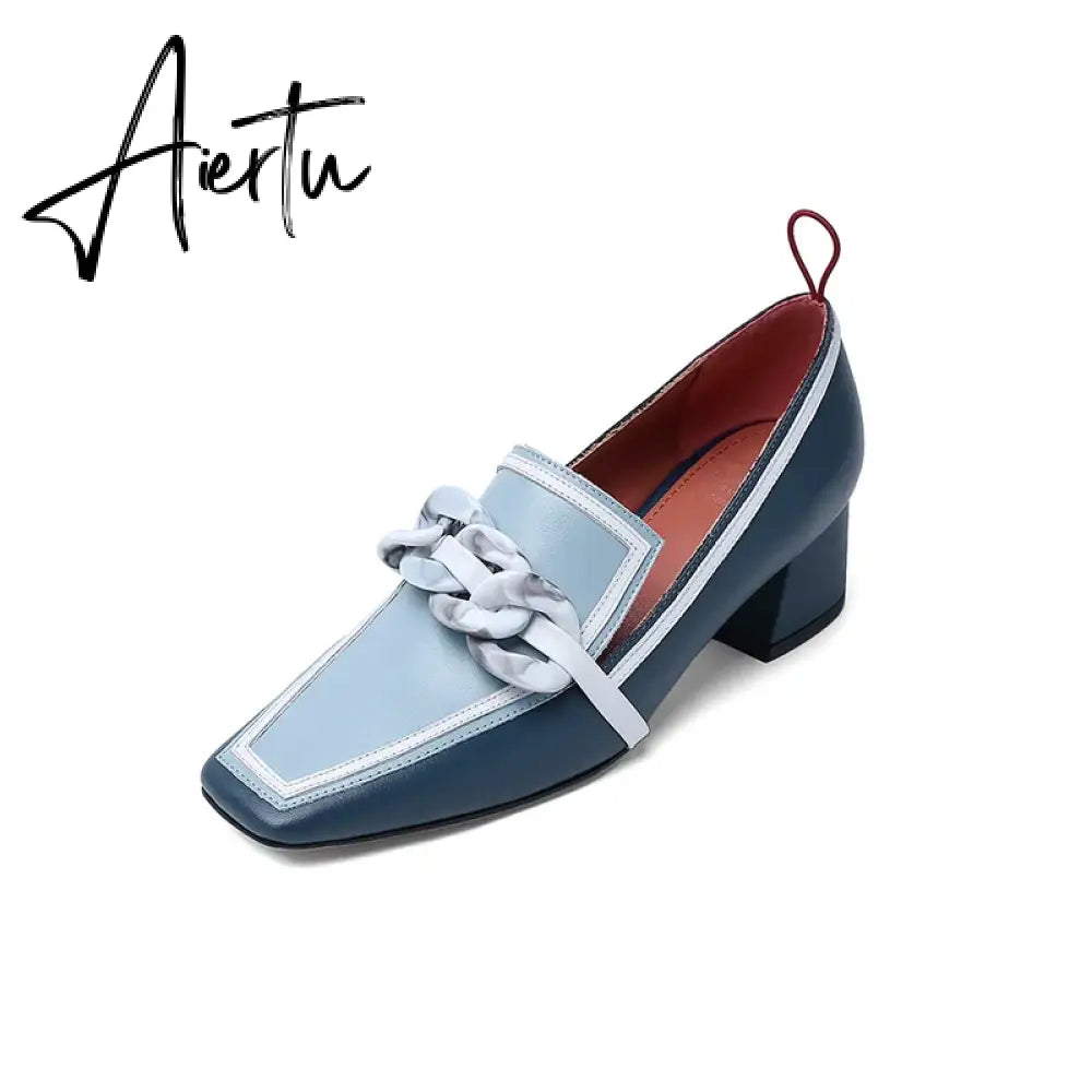 Shoes for Women Heels Slip-On Ladies Pumps Vintage High Heel Shoes Plus Size Zapatos De Mujer Tendencia  Chaussure Femme Aiertu
