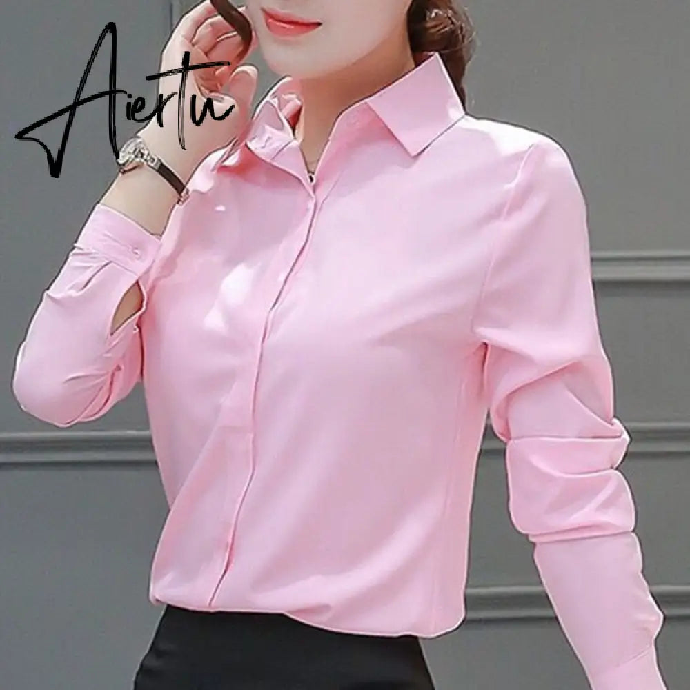 Spring Korean Womens Tops White Blouses Casual Long Sleeve Ladies Shirts Black Blouses 5XL 10XL Plus Size Shirt Ladies Tops Aiertu
