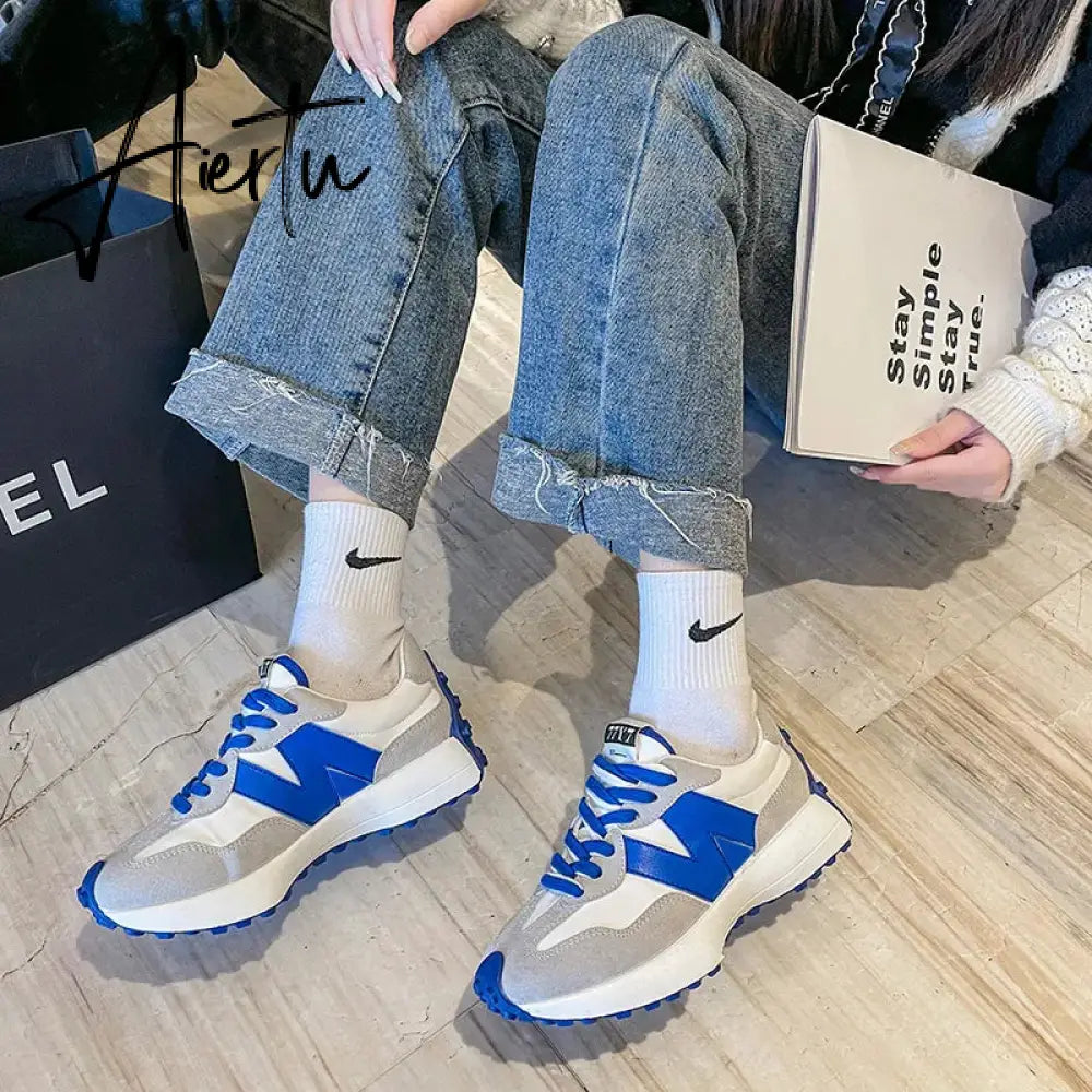 Spring Women Fashion Sneakers Skateboard Lightweight Outdoor Sports Shoes Breathable Mesh Fitness Running Casual Shoes Aiertu