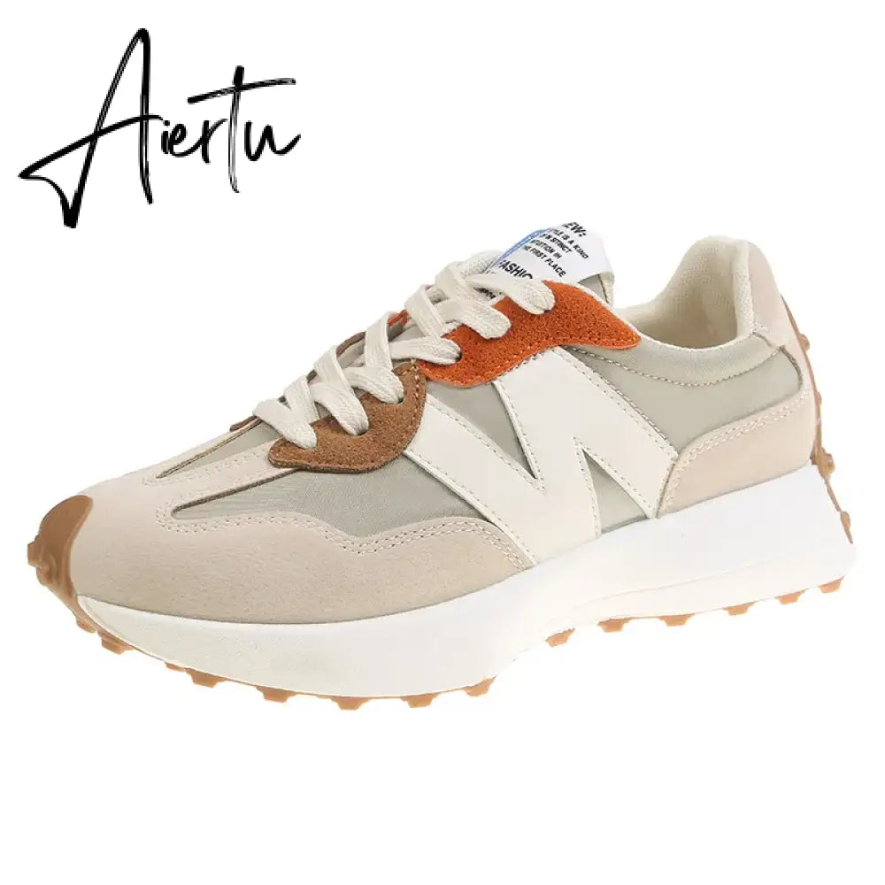 Spring Women Fashion Sneakers Skateboard Lightweight Outdoor Sports Shoes Breathable Mesh Fitness Running Casual Shoes Aiertu