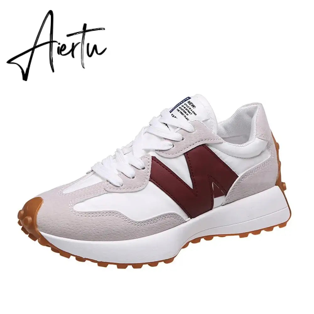 Spring Women Fashion Sneakers Skateboard Lightweight Outdoor Sports Shoes Breathable Mesh Fitness Running Casual Shoes Aiertu